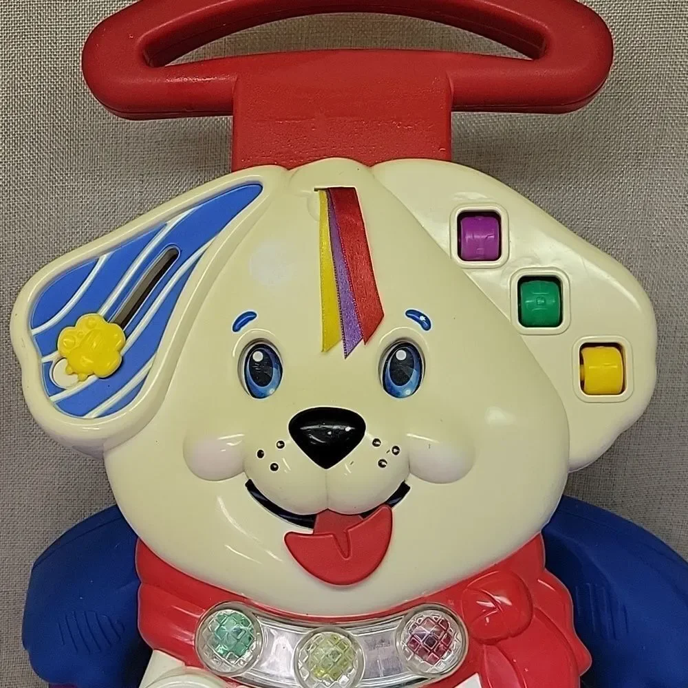 Fisher Price 1999 Bingo Dog‎ Activity  sit to stand  Walker Crib Toy Plays Bingo